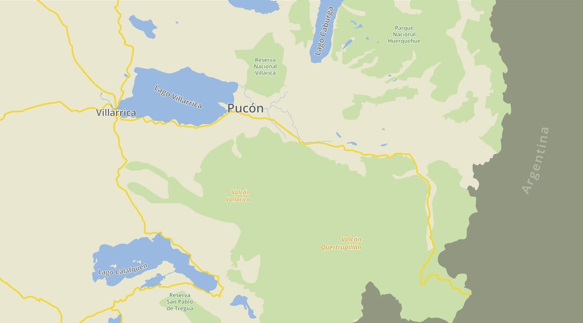 வரைபடம் pucon சிலி