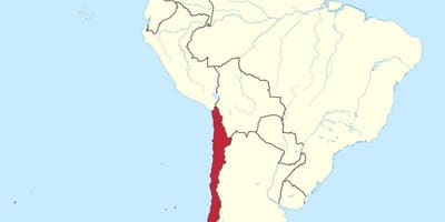 சிலி, தென் அமெரிக்கா வரைபடம்