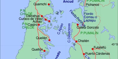 வரைபடம் chiloe சிலி